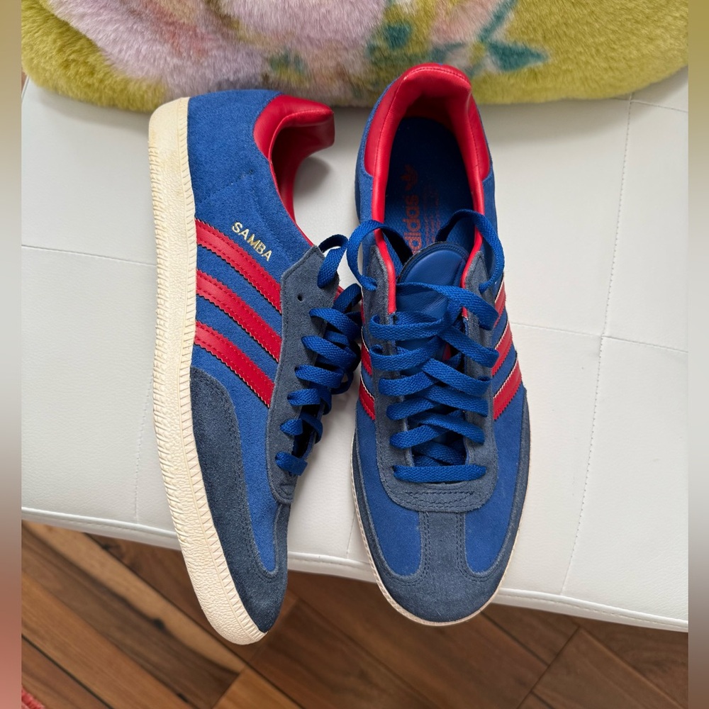 Adidas Samba OG ‘13 Tribal Blue & Red Suede Leather Sneakers Mens Sz: 10